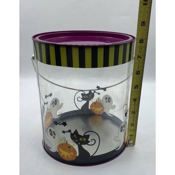 Halloween Gift Bucket Pail Trick or Treat Pumpkin Ghost Black Cat Container - Picture 6 of 16